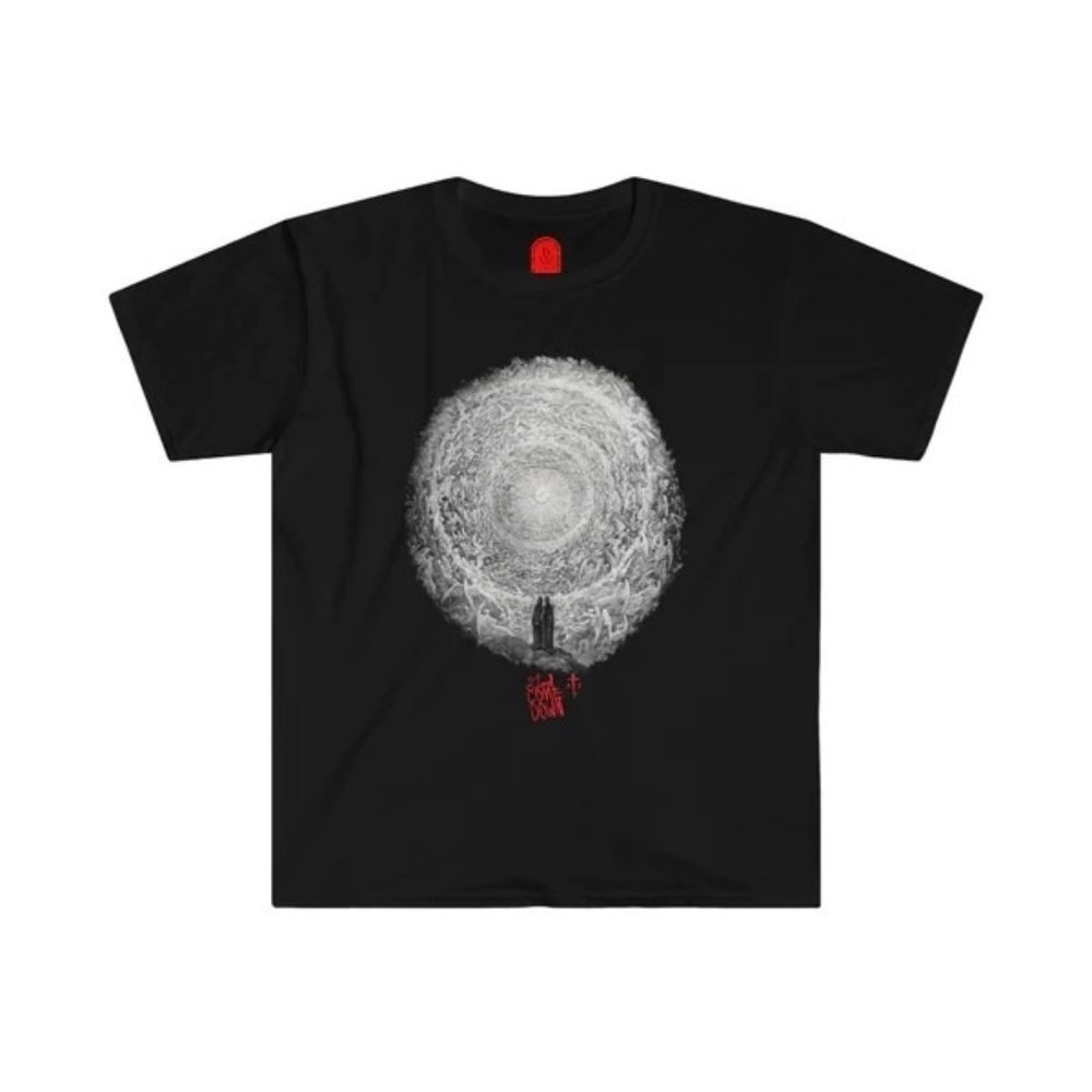 Declining World "GOD COME DOWN" SHIRT in Black Size medium